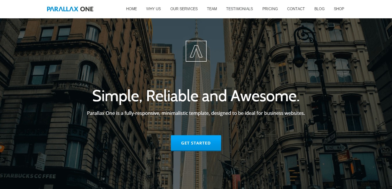 Parallax One WordPress Themeisle