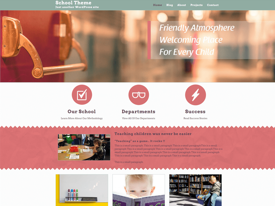 School responsive WordPress theme