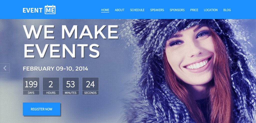 Motyw WordPress Eventme