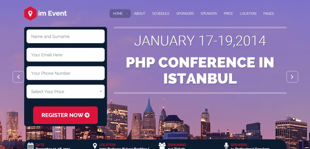 Szablon WP ImEvent