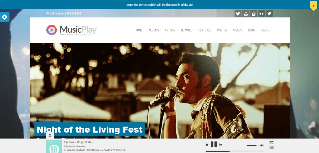 Tema WordPress MusicPlay Radio Radio