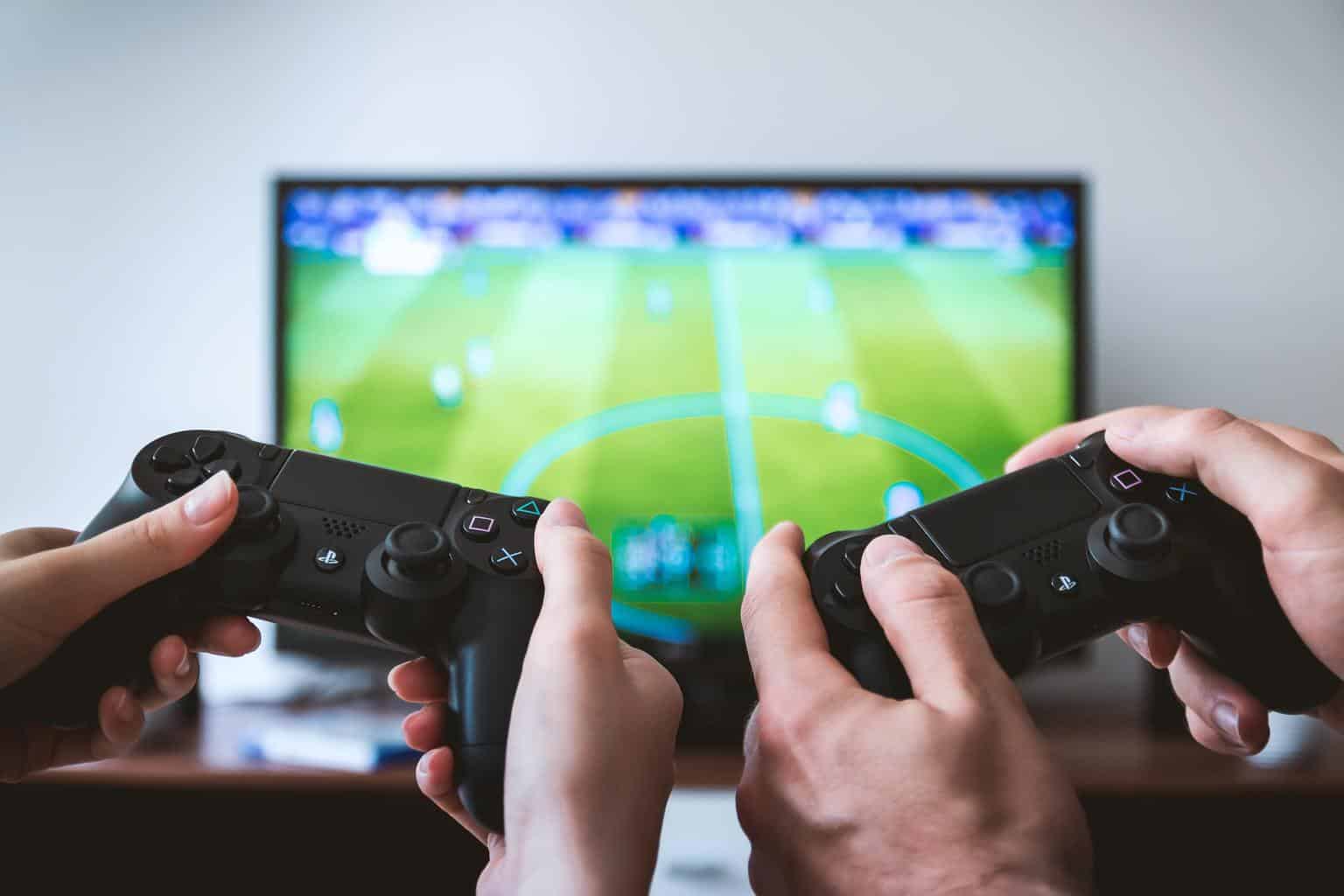 Videospiel auf dem Bildschirm