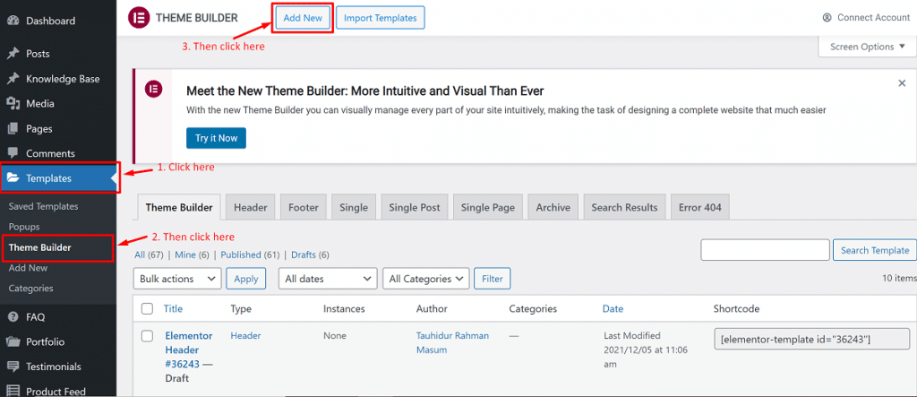 Creazione di incredibili intestazioni WordPress con Elementor