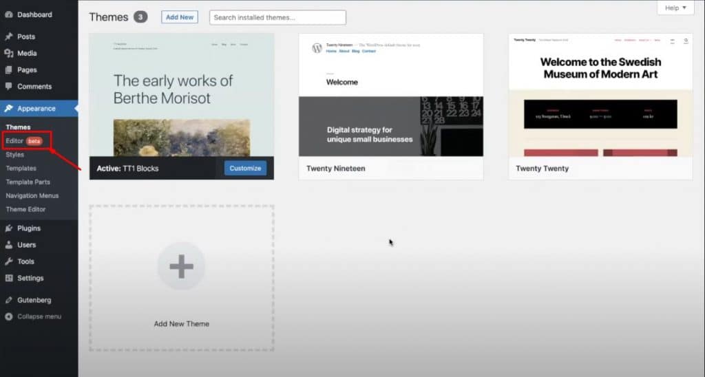 mise à jour de la version wordpress 5.9