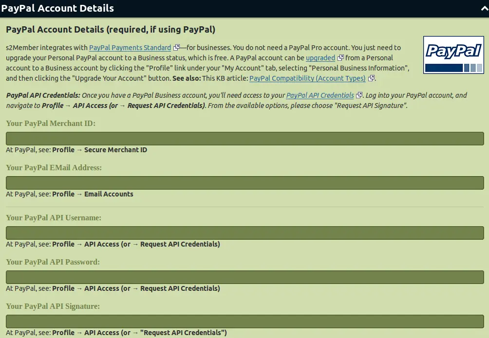 s2Member'da PayPal Kurulumu