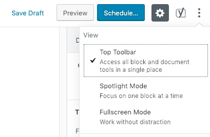 Sprawdzanie opcji górnego paska narzędzi.