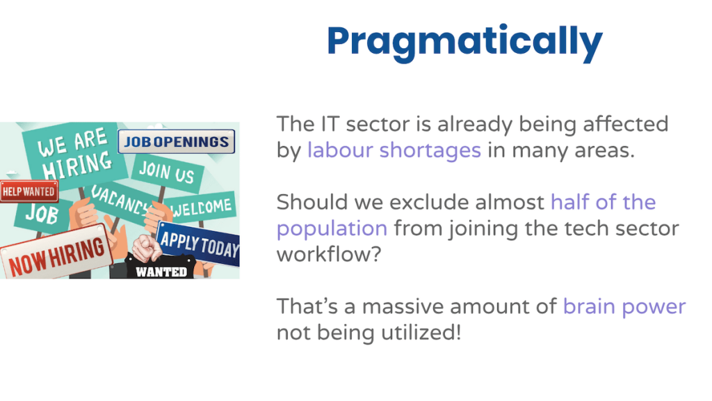 务实地,我们对 IT 领域的女性感兴趣