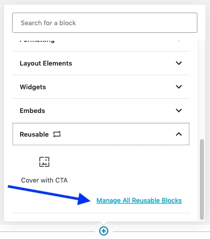 Kelola semua blok yang dapat digunakan kembali