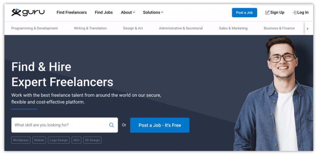 use Guru to hire a freelancer