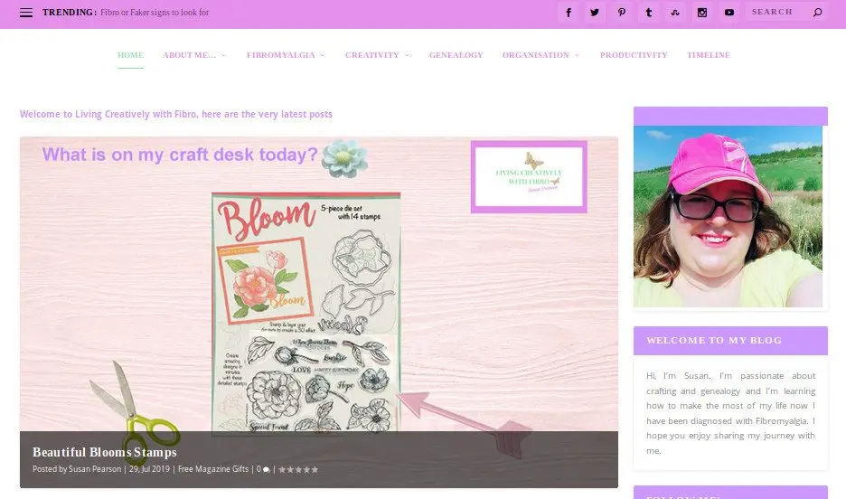 Capture d'écran d'un merveilleux blog personnel