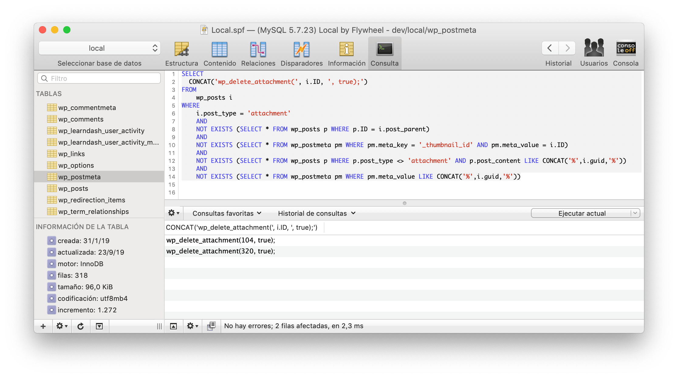 Instruksi SQL untuk mendeteksi gambar yang tidak digunakan dan mendapatkan kode PHP yang menghapusnya di WordPress.