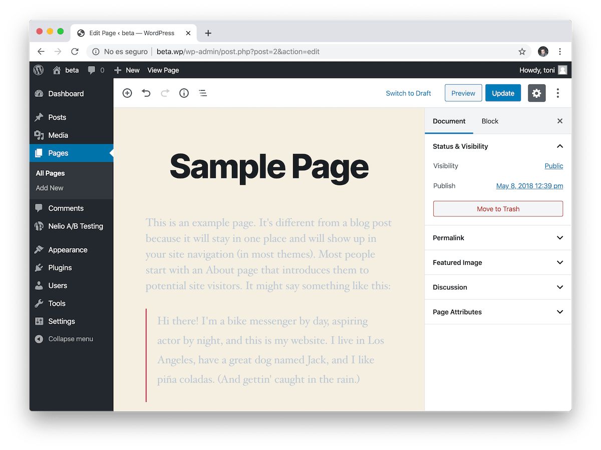 WordPress 데스크탑에서 야간 모드를 활성화하는 다크 모드 플러그인은 여전히 ​​Gutenberg와 어울리지 않습니다.