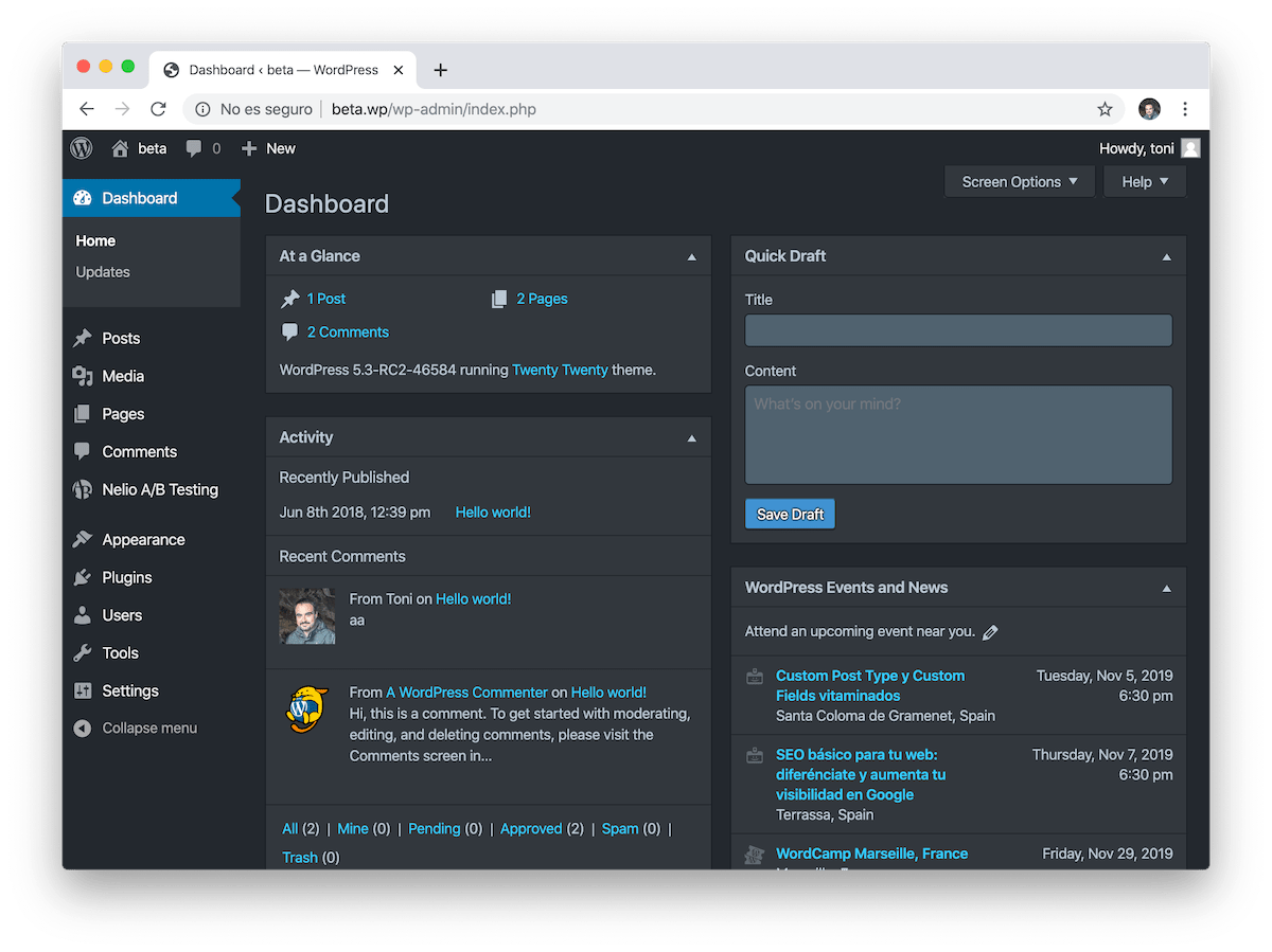 WordPress용 다크 모드 플러그인을 사용하면 WordPress 데스크탑에서 야간 모드를 활성화할 수 있습니다.