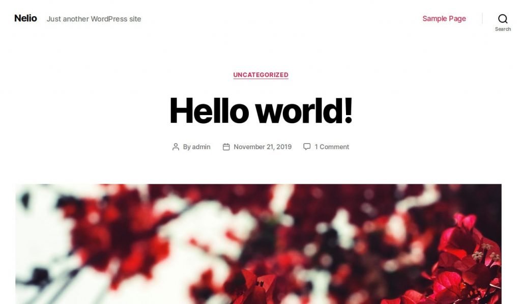 Twenty Twenty 게시물의 기본 보기