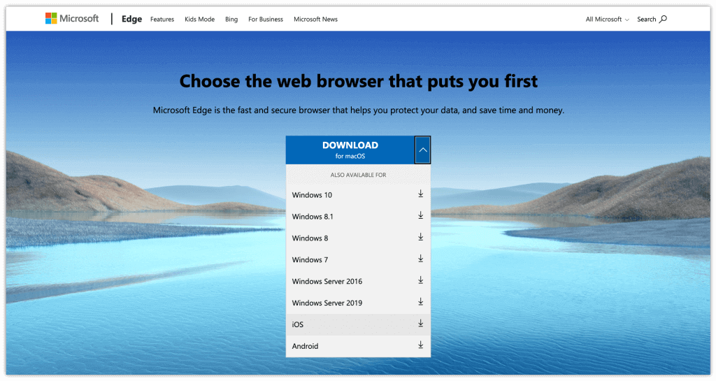 2022년에 사용해야 할 가장 안전한 웹 브라우저 7가지 4 Microsoft Edge Browser
