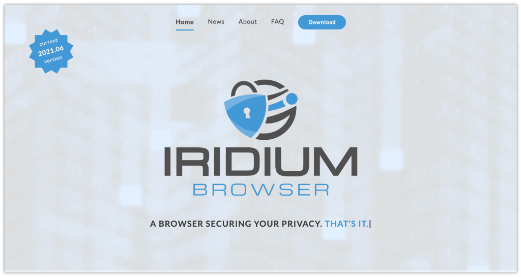2022년에 사용해야 할 가장 안전한 웹 브라우저 7가지 6 Iridium web browser