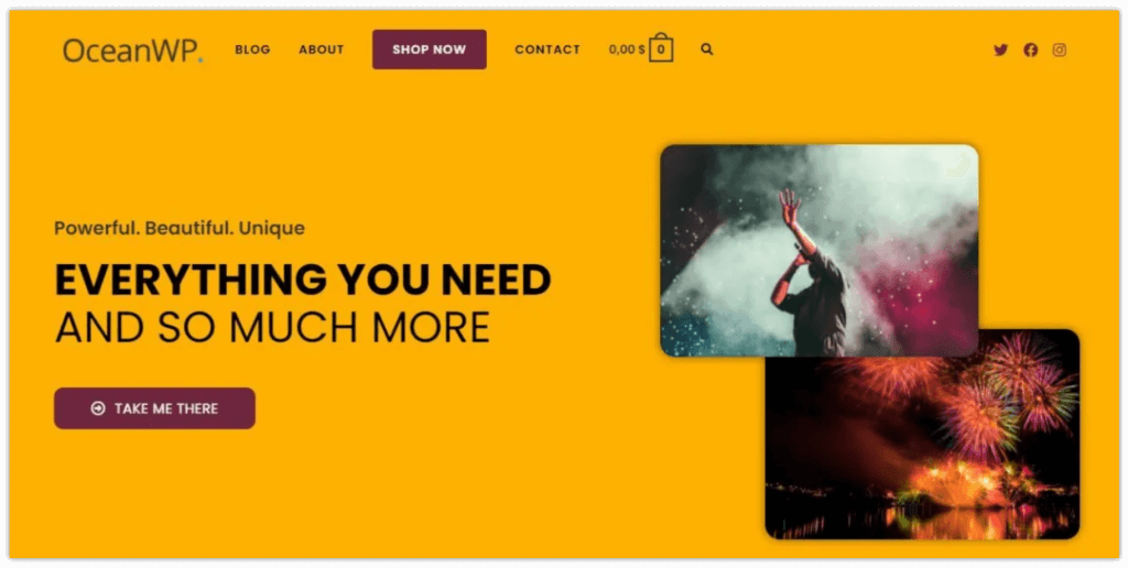 2022년에 시도해야 할 20가지 최고의 WordPress 테마 3 ocean-wordpress-theme