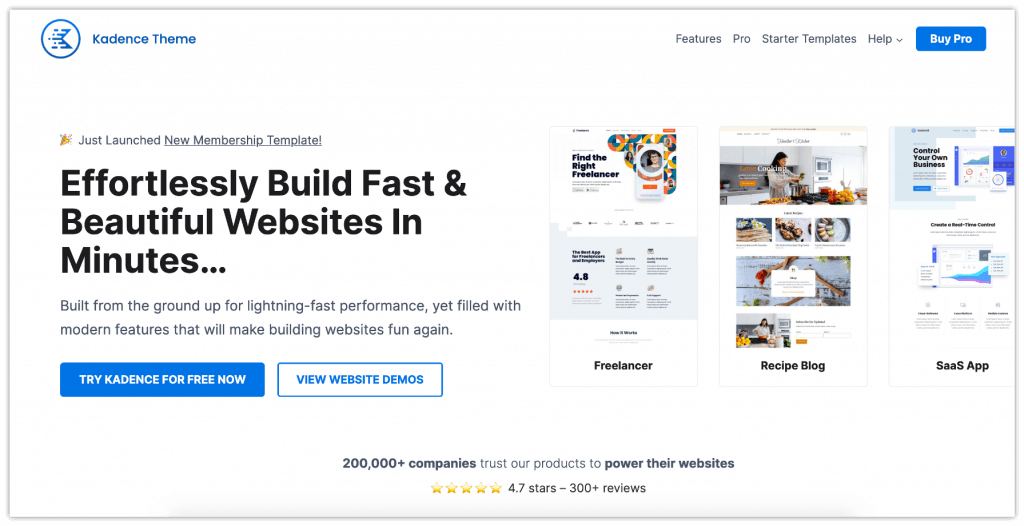 2022년에 시도해야 할 20가지 최고의 WordPress 테마 16 kadence-wordpress-theme