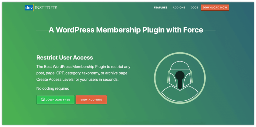 2022년 회원 사이트를 만들기 위한 15가지 최고의 회원 플러그인 3 Restrict User Access Membership Plugin