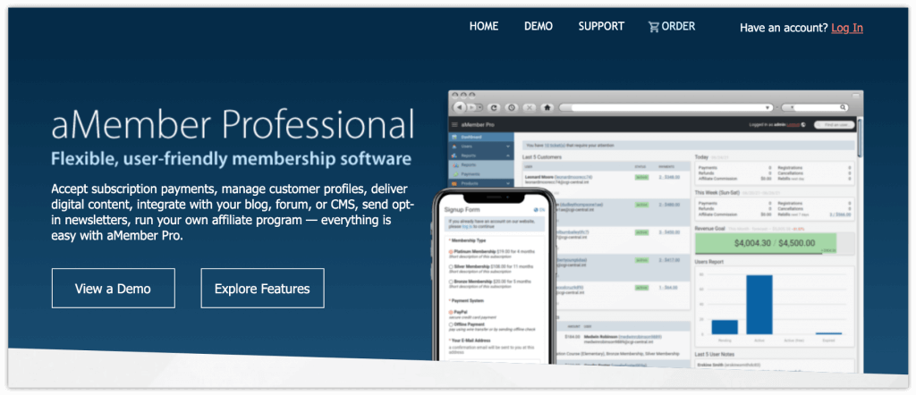 2022년 회원 사이트를 만드는 최고의 회원 플러그인 15가지 15 aMember WordPress Plugin