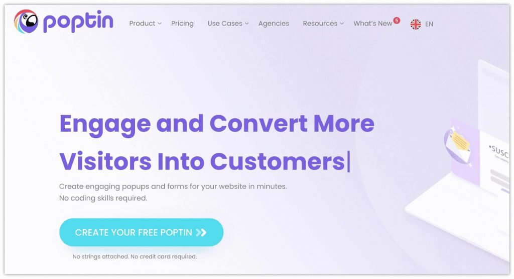 Los 15 mejores complementos emergentes de WordPress para el sitio web de su empresa 13 Poptin Plugin