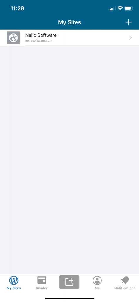 iPhone 앱과 연결된 WordPress 목록
