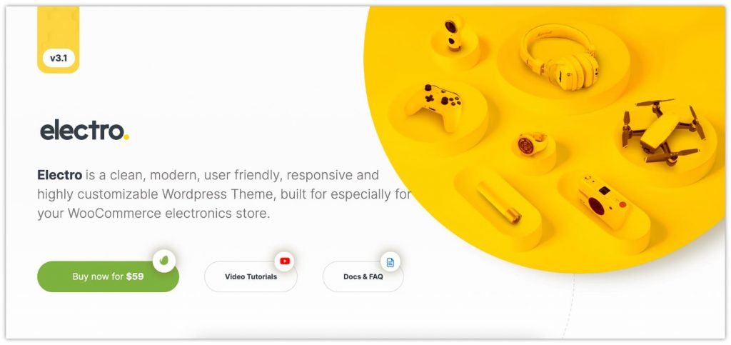 전자 상거래 상점을 위한 20가지 최고의 WooCommerce 테마 10 Electro WooCommerce Theme by MadrasThemes
