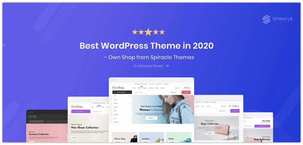 전자 상거래 상점을 위한 20가지 최고의 WooCommerce 테마 4 OwnShop WooCommerce Theme by Spiracle Themes