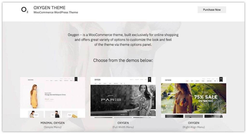 전자 상거래 상점을 위한 20가지 최고의 WooCommerce 테마 18 Oxygen WooCommerce Theme by Laborator