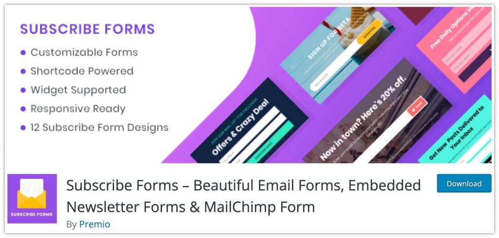 Subscribe Forms by Premio