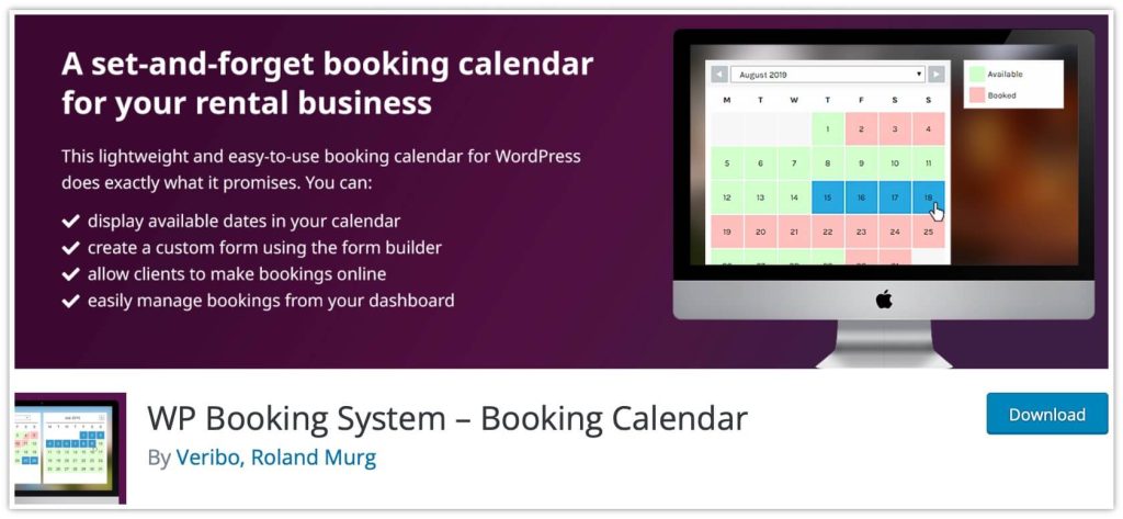 15 個最佳 WordPress 預訂插件來運行您的業務約會 9 WP Booking System – Booking Calendar Plugin