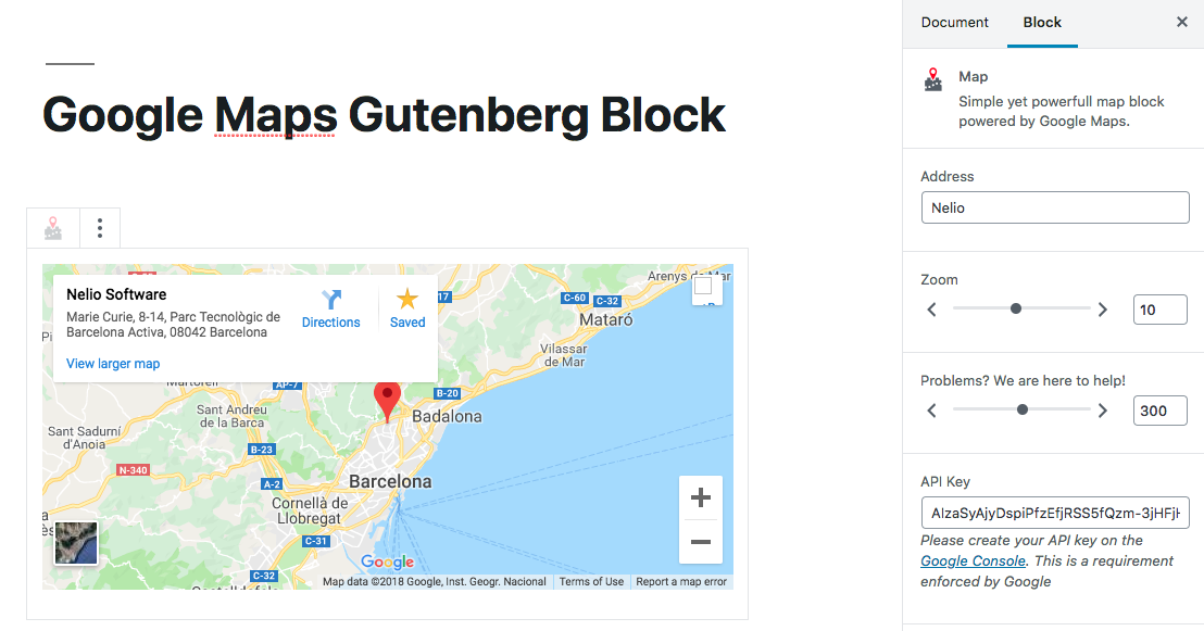 Google 지도 구텐베르크 블록.