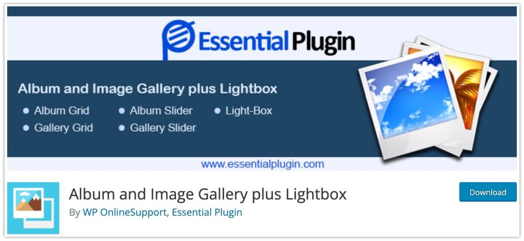 Album and Image Gallery Plus Lightbox Plugin