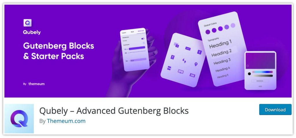 15 Plugin Blok Gutenberg Terbaik untuk Situs WordPress Anda 11 Qubely Gutenberg Blocks Plugin