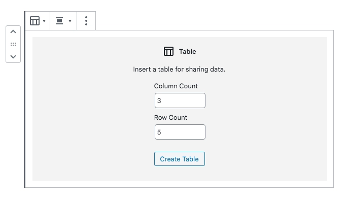 Erstellen einer Tabelle.