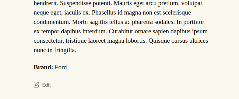 コンテンツの直後のカスタムフィールドを示す投稿のスクリーンショット。