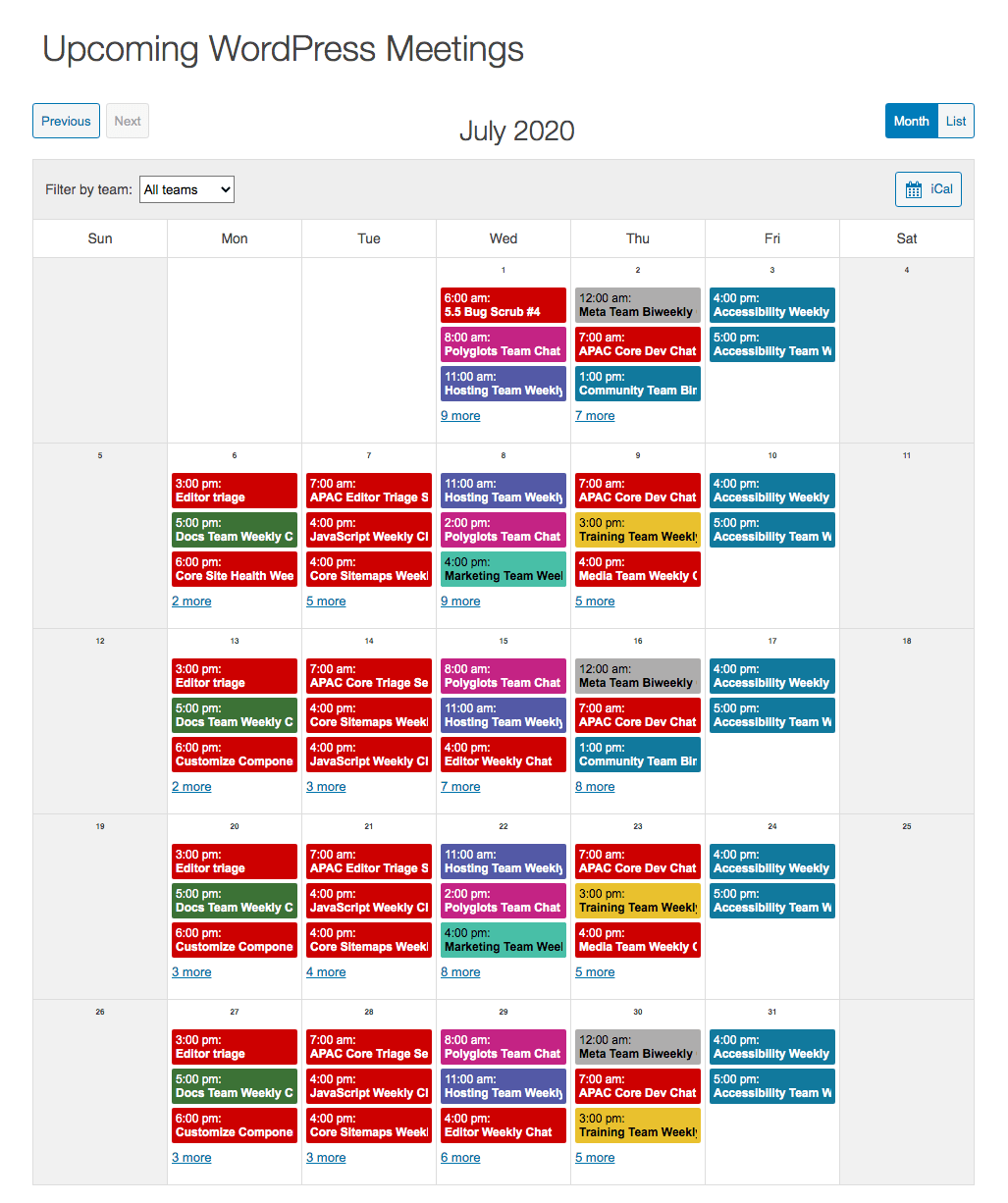 WordPressプロジェクトチームの7月の会議
