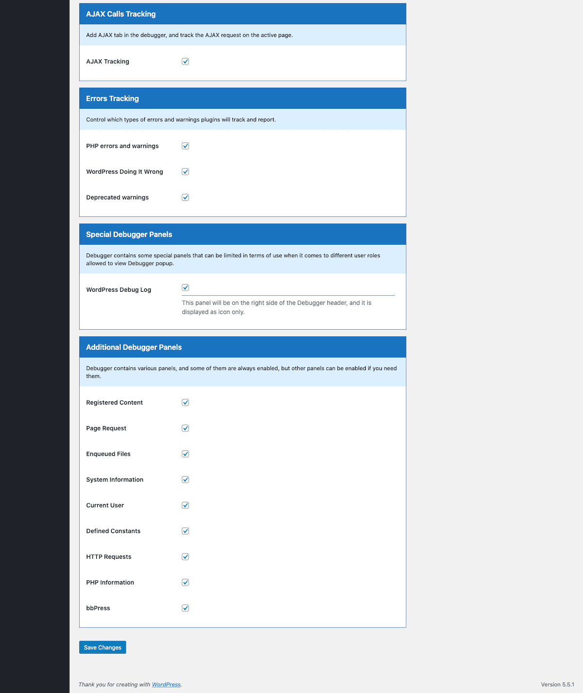 إعدادات DebugPress ، الجزء الثاني.