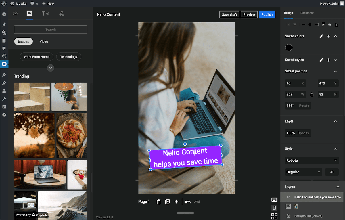 أول اختبارات بسيطة باستخدام محرر قصة Google في WordPress.