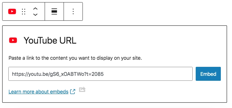 YouTubeビデオを埋め込みます。