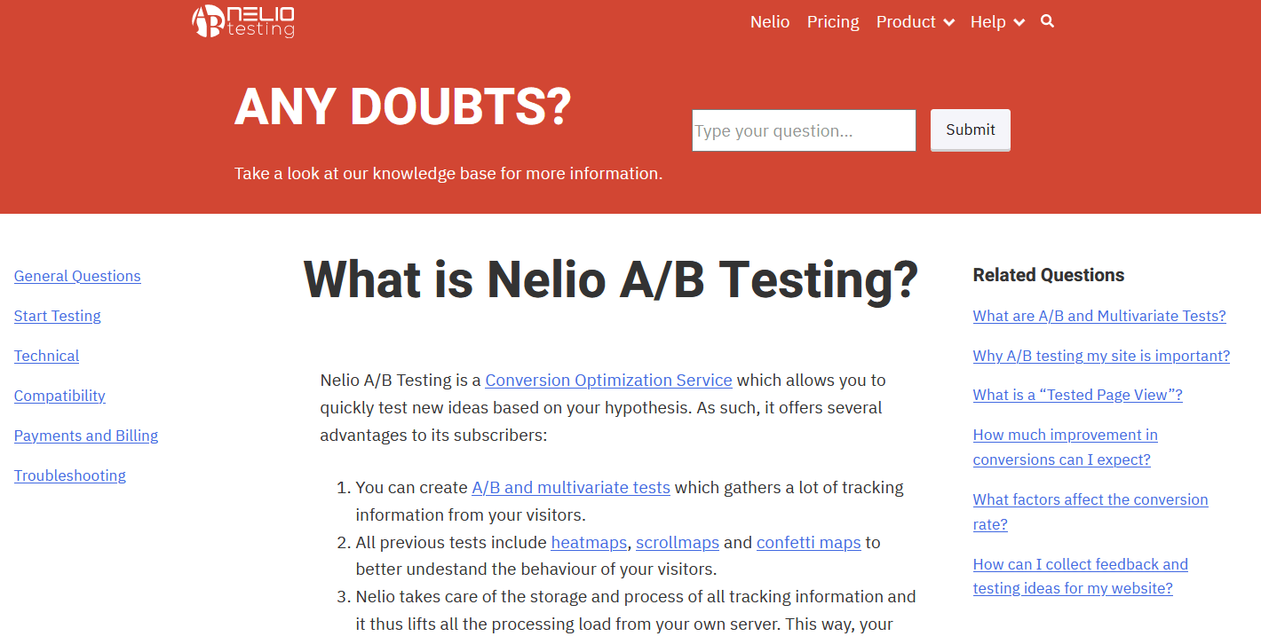 Nelio A/B 测试的知识库