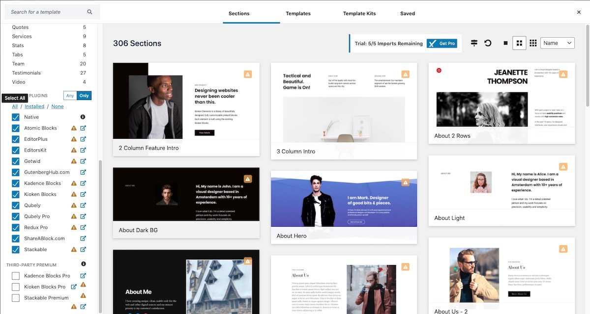 Tangkapan layar plugin Redux-Framework