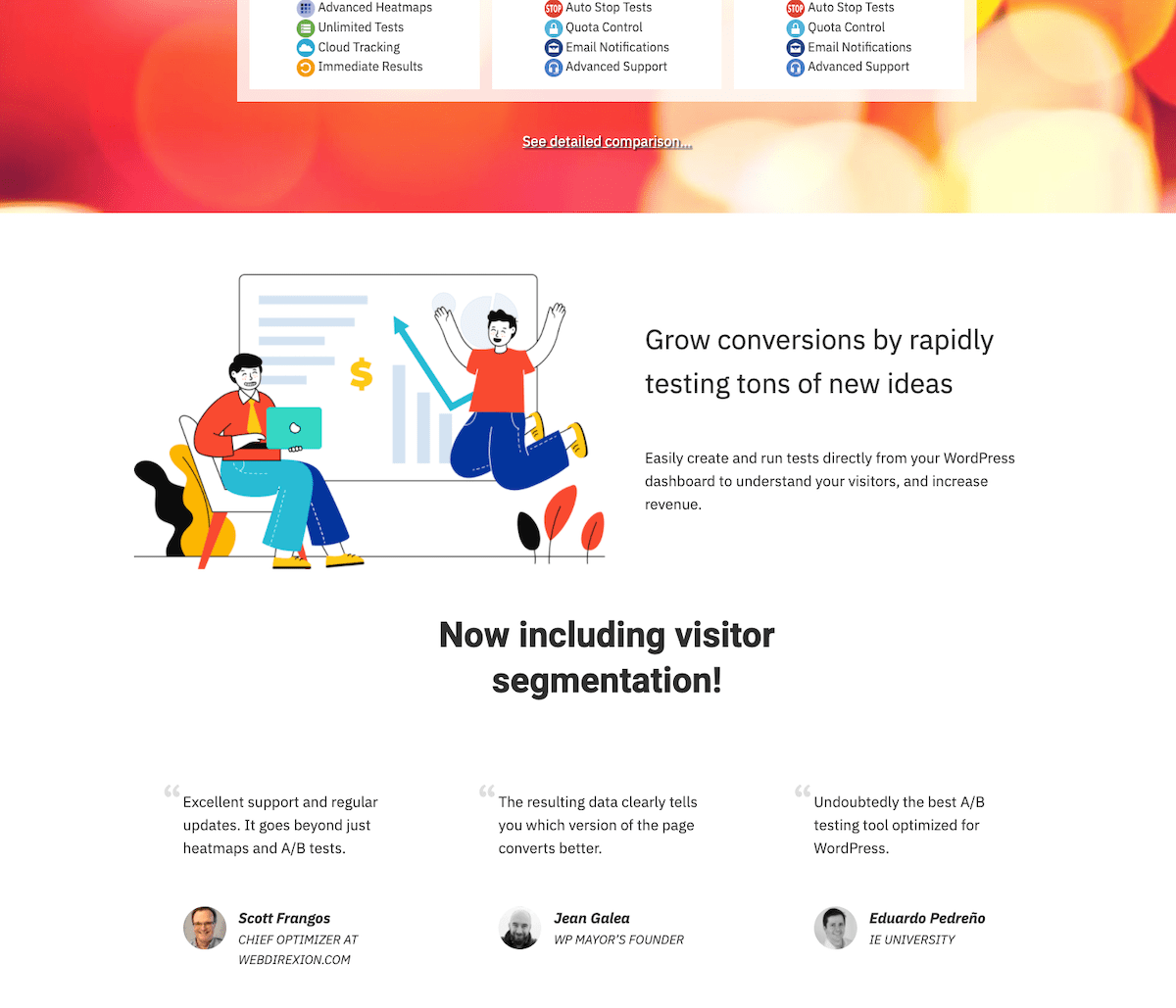 Varian cuplikan halaman harga yang lebih visual dengan pemuatan teks yang lebih sedikit.