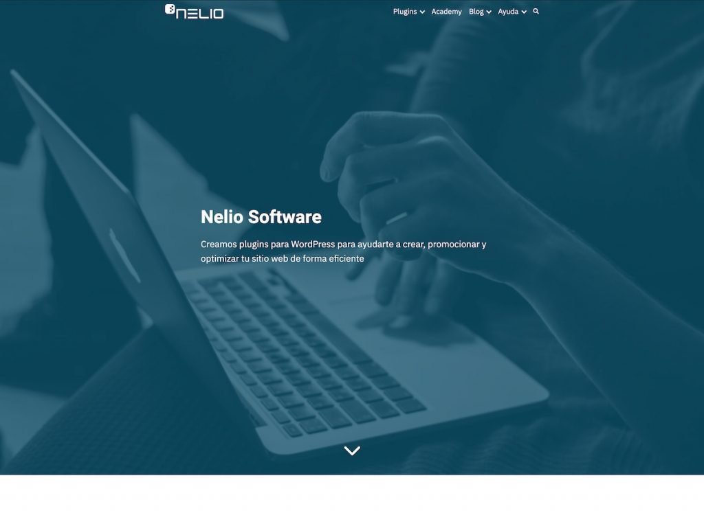 Nelio 1網站登陸頁面部分截圖
