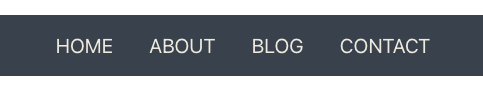 Menu créé avec le bloc de navigation