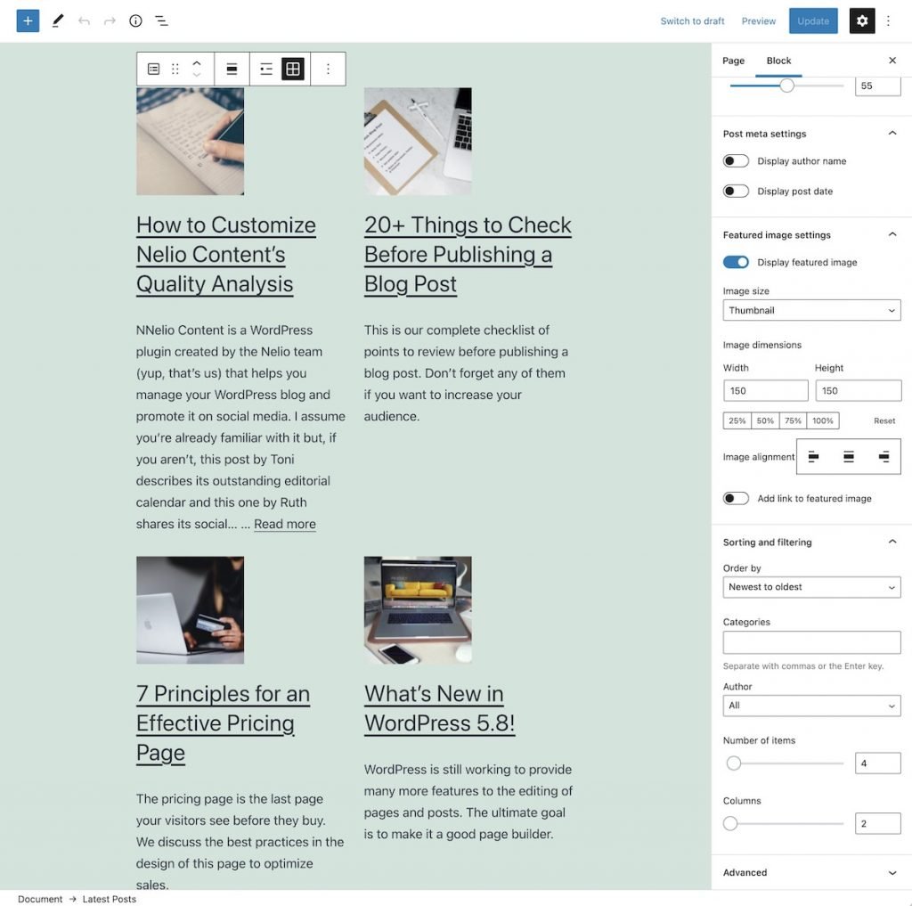 Bloqueie as últimas postagens do WordPress