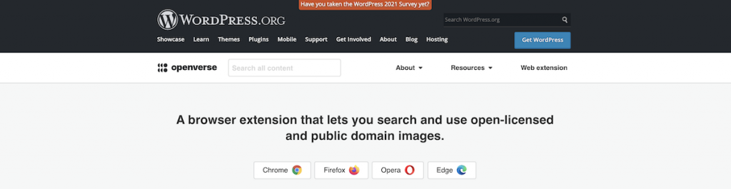Estensione del browser Openverse