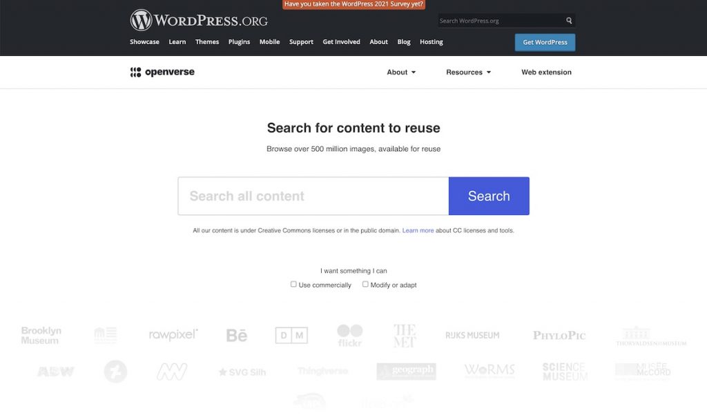 Openverse il WordPress