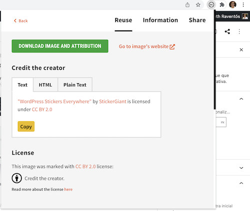 Download e attribuzione di immagini con Openverse