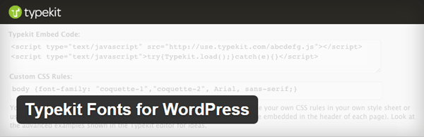 Typekit pour WordPress